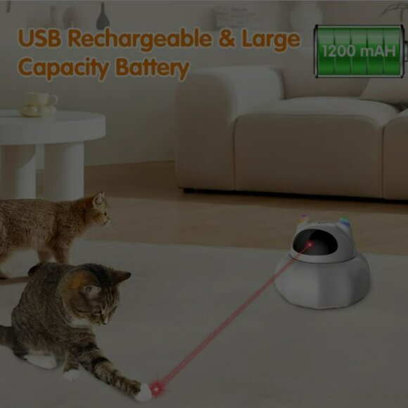Best cat toy ever for both young and older cats! Cat Laser Toy Automatic, 4 In 1 - Picture 8 of 8